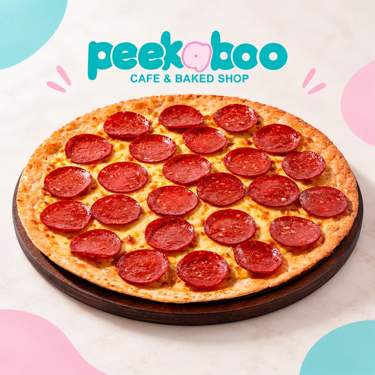 Peekaboo pepperoni pizza