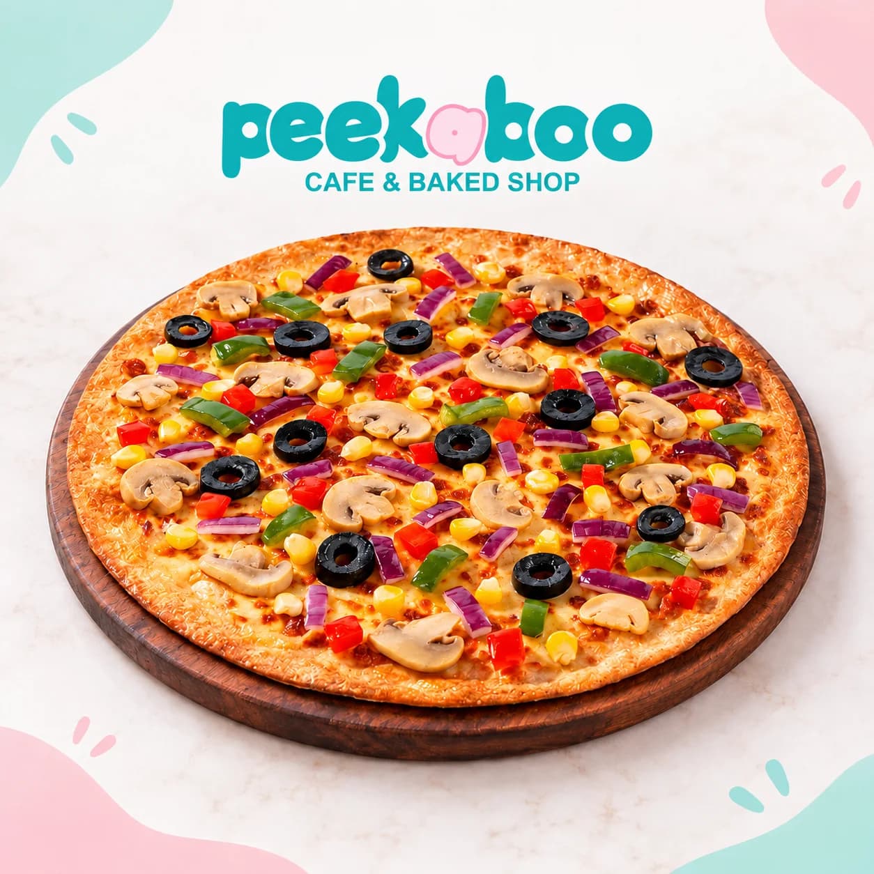 Peekaboo veggie pizza